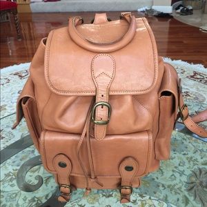Handsome leather backpack made in Italy